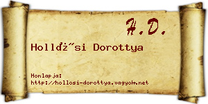 Hollósi Dorottya névjegykártya